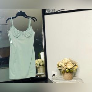 Mint green cocktail dress